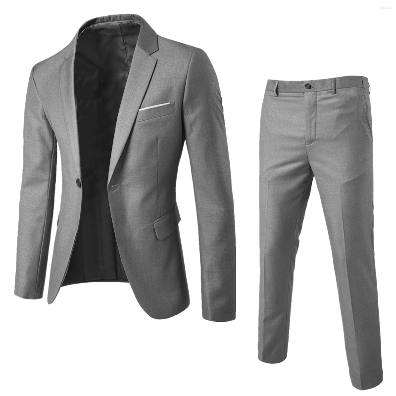 Men's Suits Wedding For Men Elegant Blazers Set 2 Pieces Luxury Business Formal Vest Pants Full Coats 2024 Jackets Blazer Suit