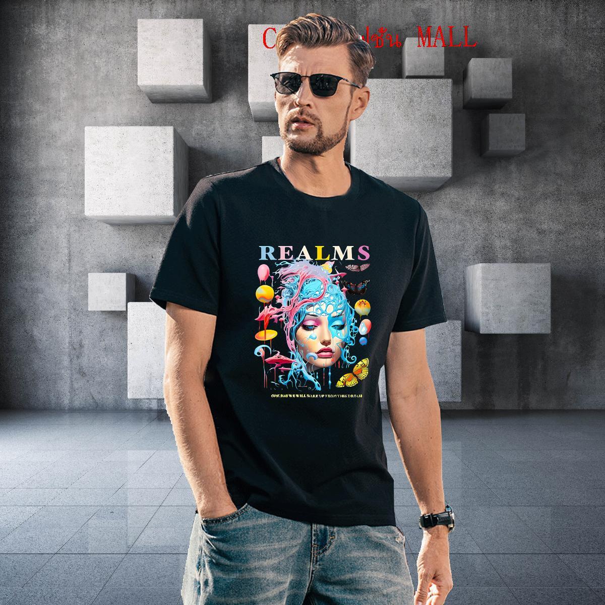 Loose Fit women Men T Shirts Beach Men Clothes T-Shirt 230g Pure Cotton Free Shipping O-Neck Short Sleeve Custom Cartoon Tshirts
