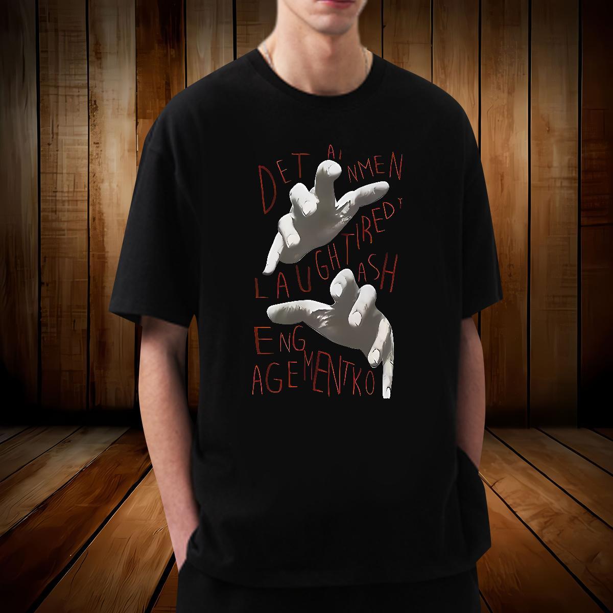 Brand hand T-Shirts Sports Casual Men Clothes T-Shirt 230g Pure Cotton Designer O Neck Short Sleeves Customized Print Clothings