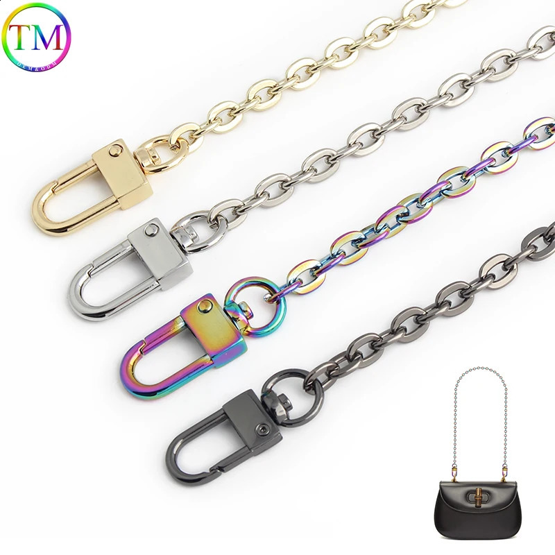 1-5-10Pcs 60/100/120CM 6MM Width Metal Bag Chain Strap Iron Chain For Women Bag Crossbody Shoulder Handle Wrap Chain Accessory 240821