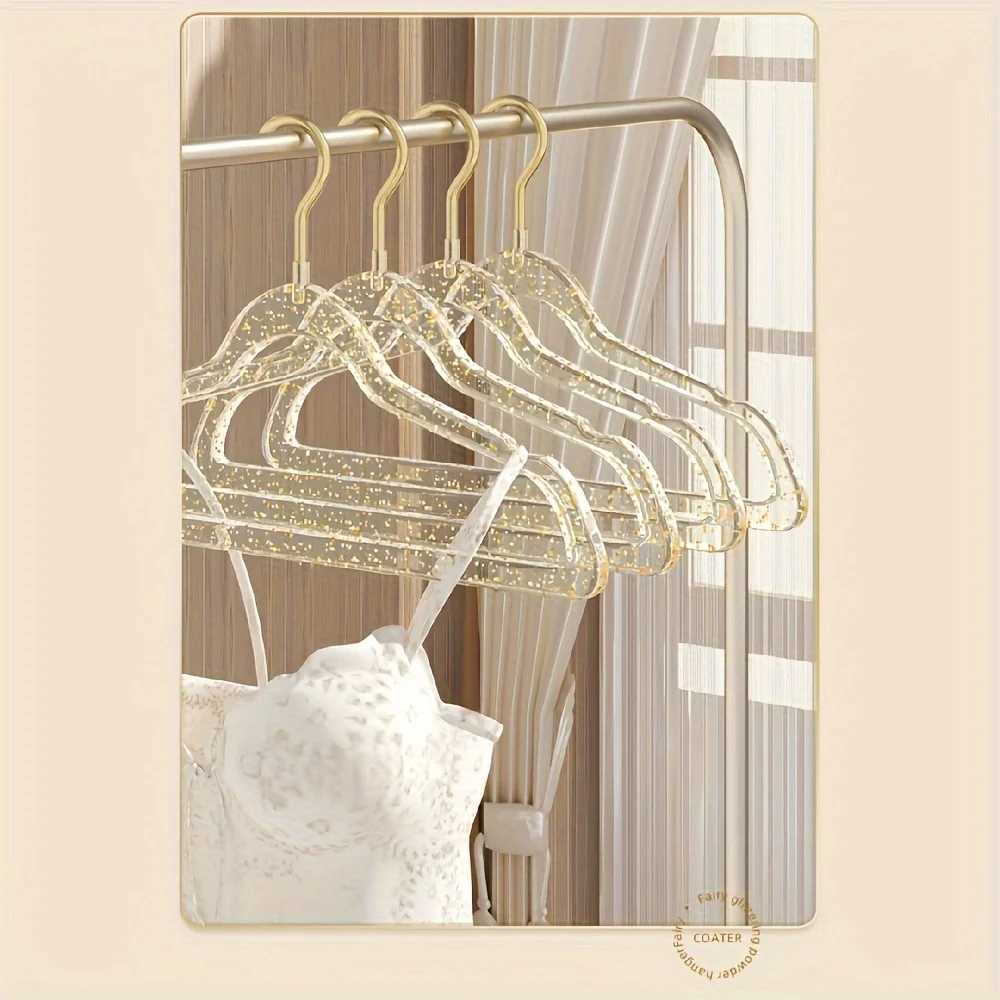 10/20/30 Home Clothes Hangers Acrylic Sparkling Powder Crystal Clothes Hangers Transparent Anti Slip Invisible Drop ResistantXJ240216