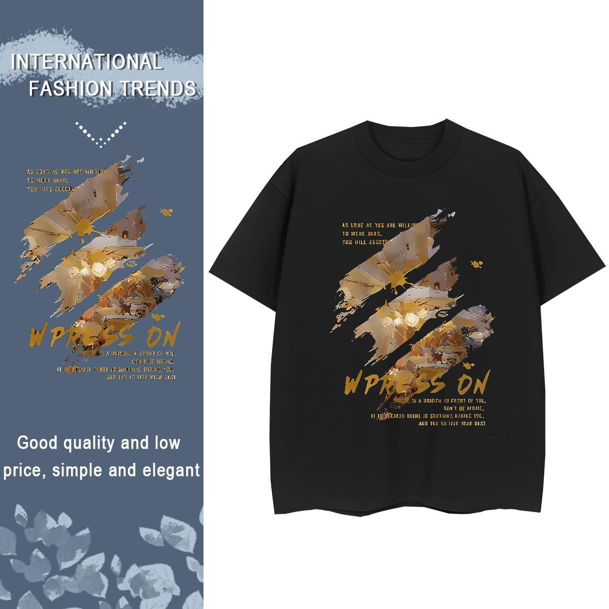 Fashion Designer Men Tees 100% Cotton 230g Daily Outfit painting Pure Cotton Mens T Shirts Loose Cartoon Print Top Tees