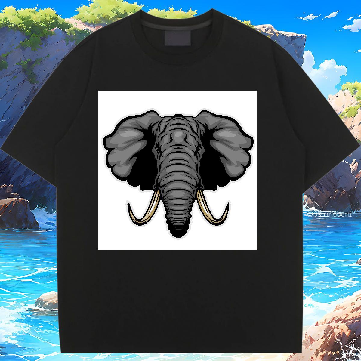 New Arrival Woman T Shirts O-Neck Short Sleeve 230g 100% Cotton Woman Tshirt Skull elephant Casual Nice Tshirts