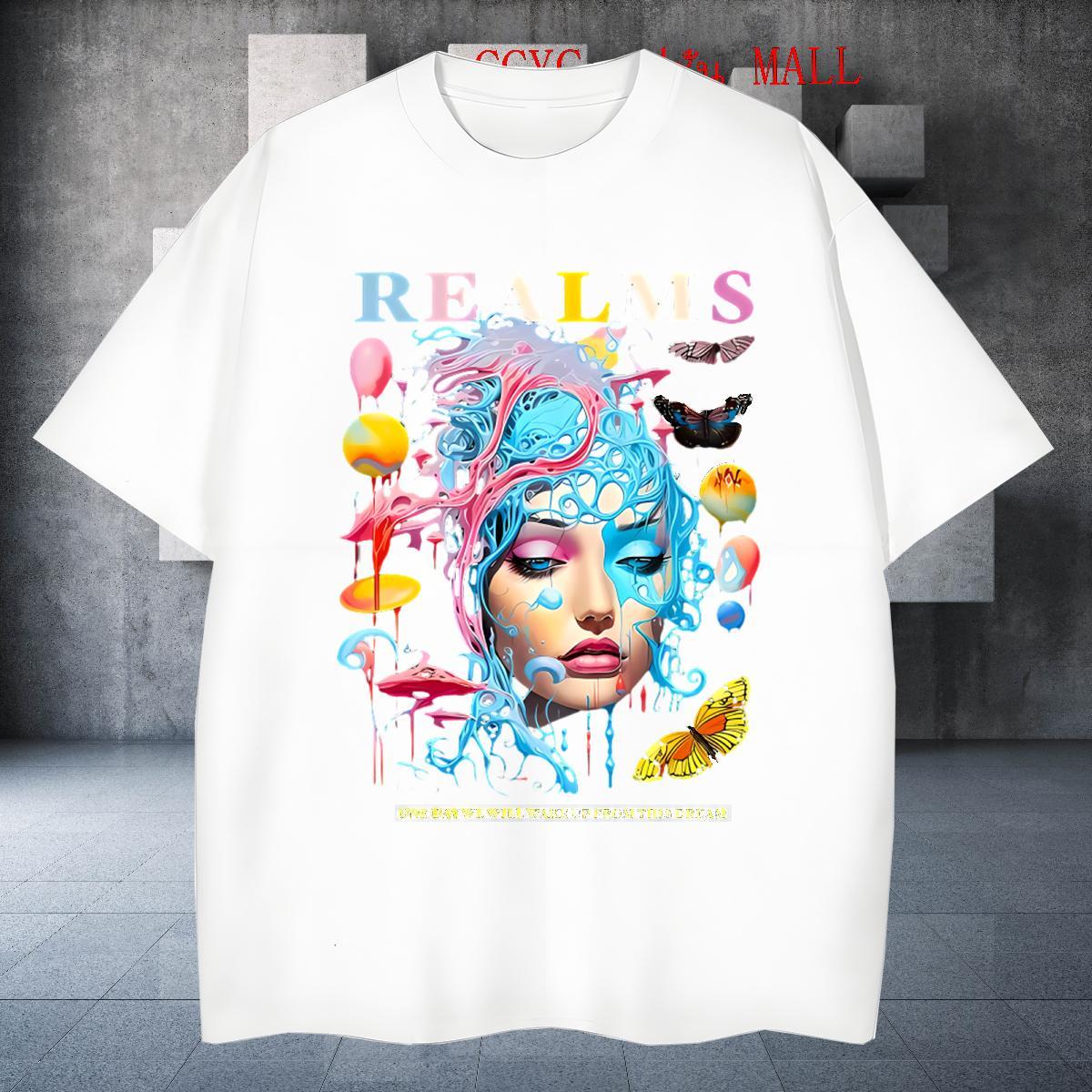 Loose Fit women Men T Shirts Beach Men Clothes T-Shirt 230g Pure Cotton Free Shipping O-Neck Short Sleeve Custom Cartoon Tshirts