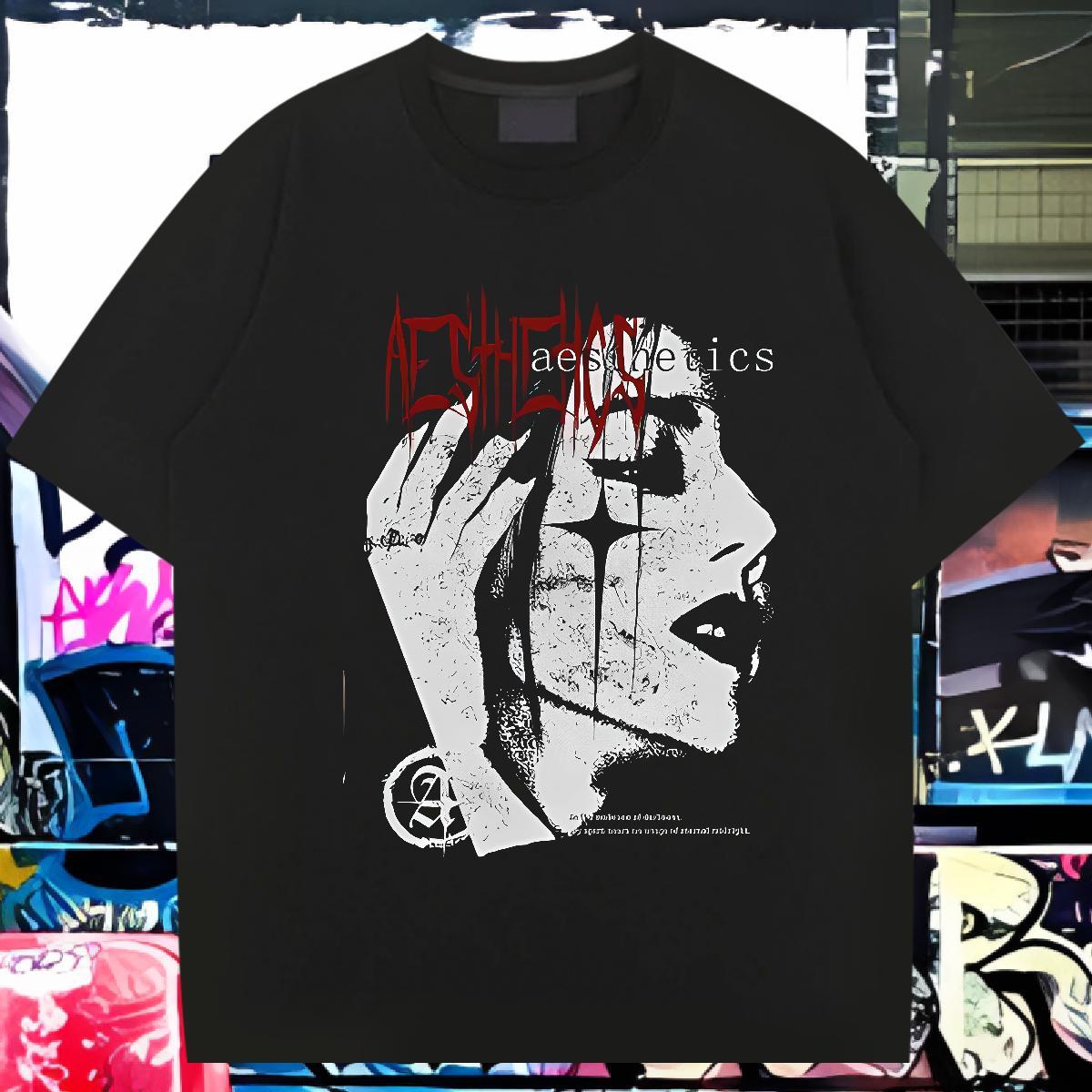 Classic hand T Shirts Men Street wear Hip Hop Tshirts 230g 100% Cotton Fashion Designer Breathable Short Sleeve Custom Big Size Tops