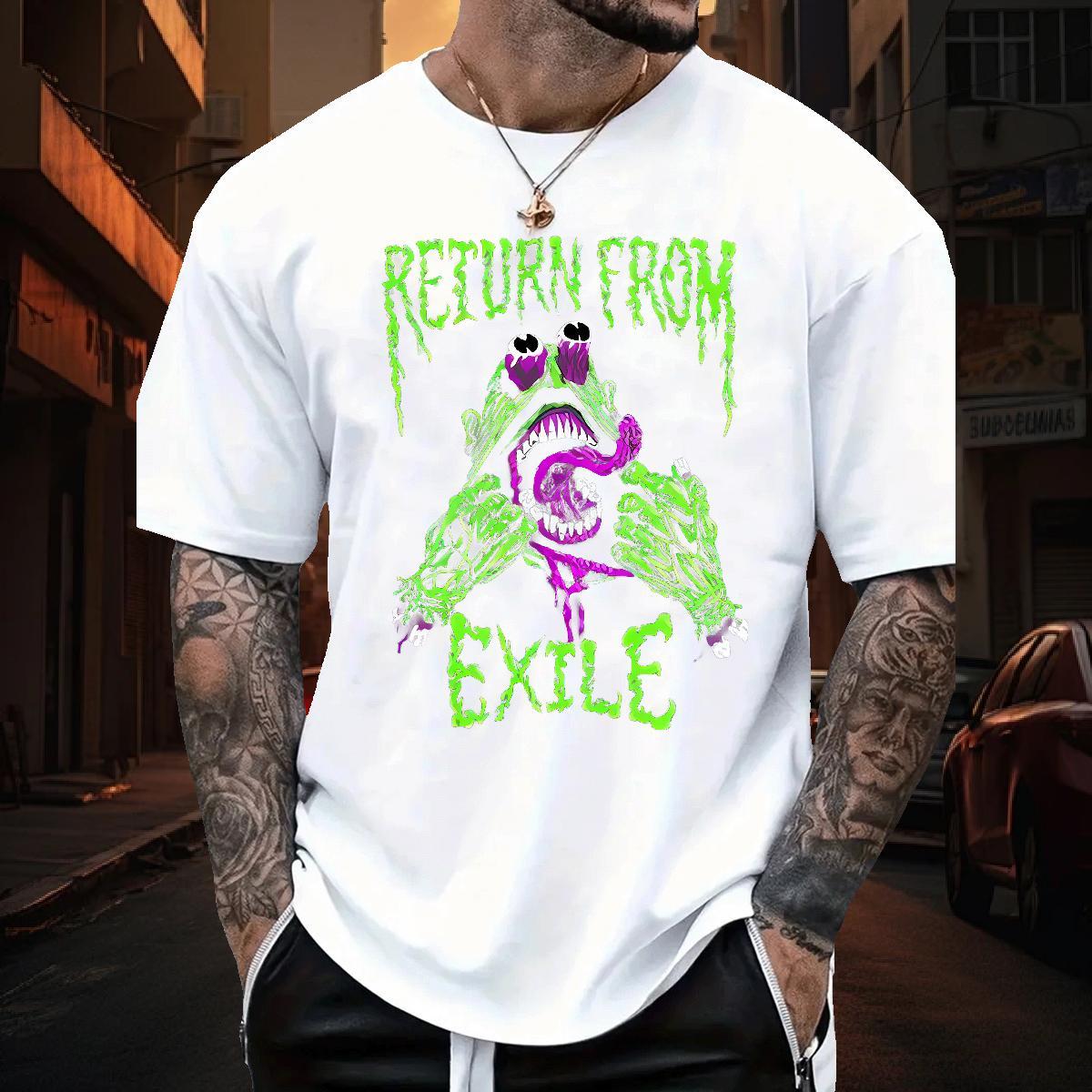 DIY Mens Tshirts 230g Cotton Summer Casual exile O Neck Short Sleeves T Shirts Men High Quality Custom Printing Clothes