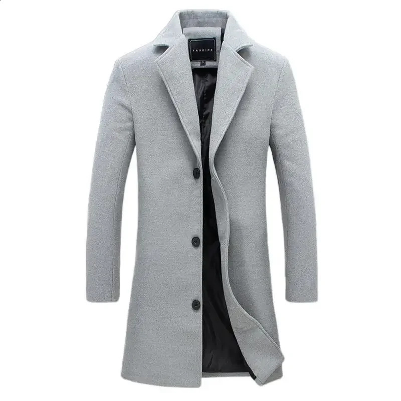 Men Fashion Jackets Men Slim Fits Coats Business Mens Long Windproof Outwears Plus Size 5XL Black Outwear 240822