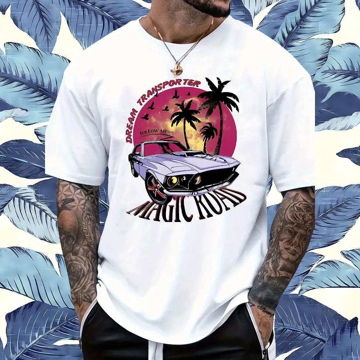 Cool Design car Man T Shirts Home Outdoor Men Tees 230g 100% Cotton Designer Fashion Breathable Soft DIY Printed Tops Tees