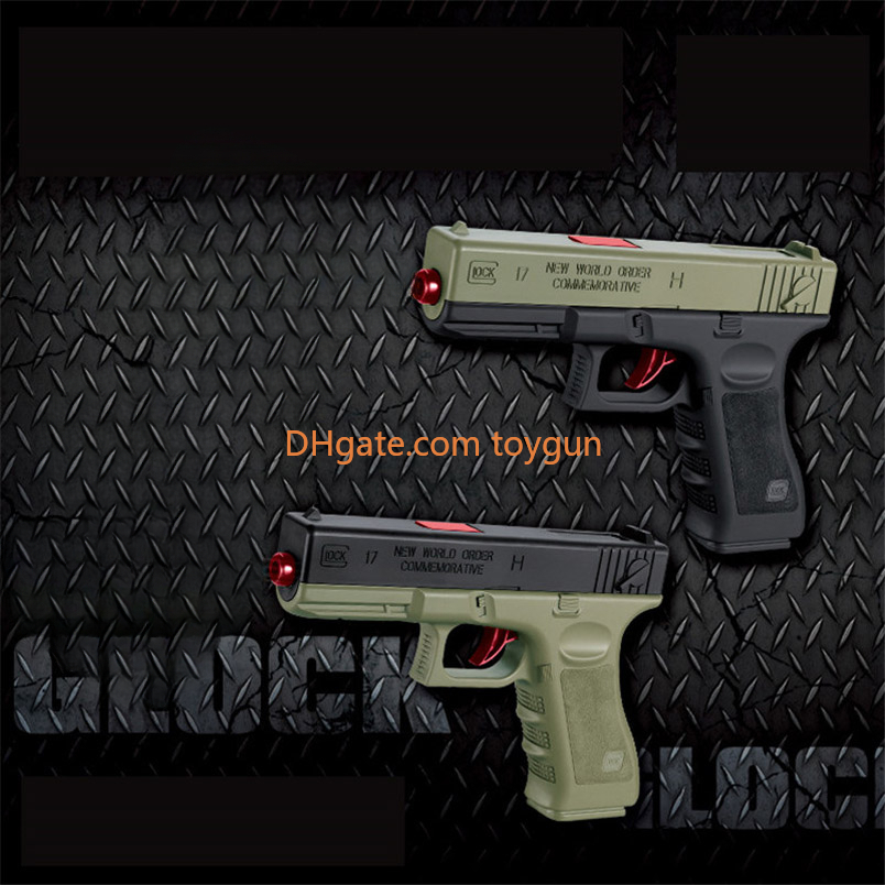 G17 Gel Ball Manual Toy Gun Pistol With Water Bullets Plastic Safe for Kids Adults Outdoor Game Look Real Toy Gun Model Birthday For Kids