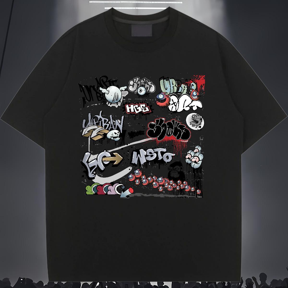 Wholesale Lady T shirt 230g 100% Cotton Colorful Summer Casual Womens T Shirts Breathable Crew Neck Cartoon Anime Top Shirts