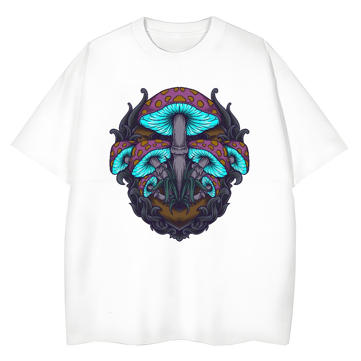 Custom Woman T Shirts Comfortable 100% Cotton 230g Woman Tshirt DIY Printed mushroom Street Wear Nice Tops Tees