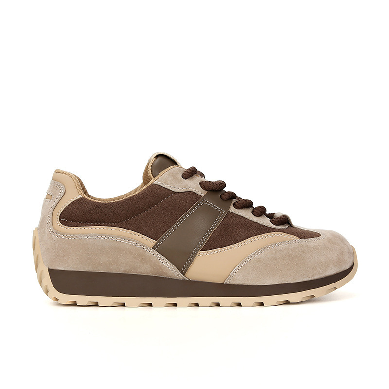 Ddmysports Premium Leather Edition Su Yinyin Same Style Color Blocked Thick Bottom Increased Lace Casual Sports Training Shoes For Women And Dad OUTDO