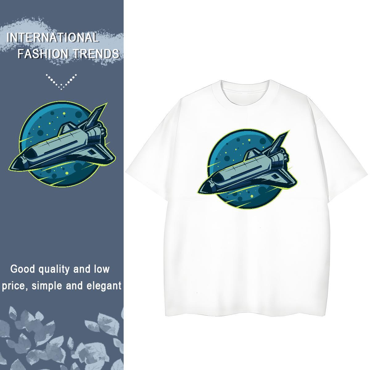 Lady Unisex Tshirts 100% Cotton 230g universe Casual T shirt Crew Neck Custom Print Plus Size Top Shirts