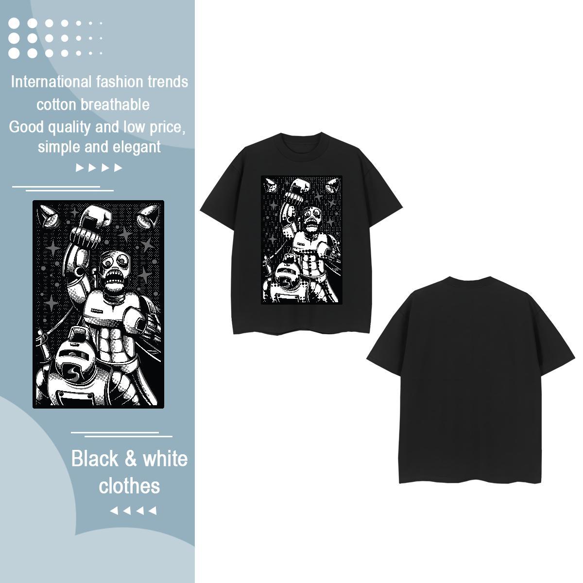 TOP Quality T Shirts Women O-Neck Short Sleeve 100% Cotton 230g Womens Tshirts Anime ET Street Casual Brand Tops Shirt