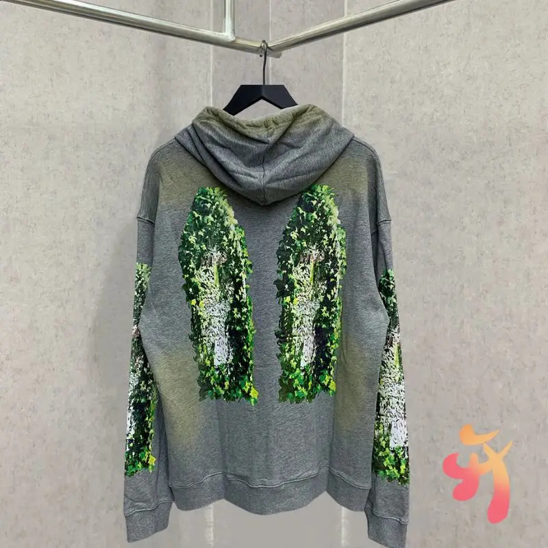 Green Abstract Print Winter WHO DECIDES WAR Hoodies Vinatge Street Drawstring Hooded Sweatshirts Men Women 240821