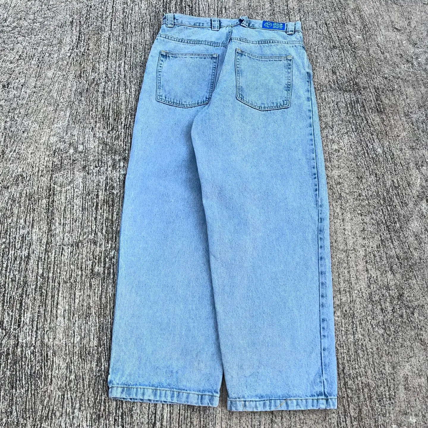 Y2k Baggy Jeans Women Jeans Sky Blue Wide Denim Pants Oversize Cargo Fashion Male Clothes Streetwear Trousers High Waisted Jeans 240821