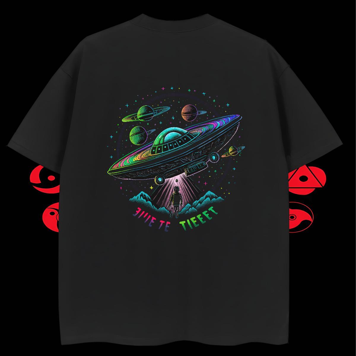 High Quality Mens Tshirts Sports Casual 230g 100% Cotton White Plus Size Breathable Crew Neck UFO Men T Shirts Casual New Tops Tees