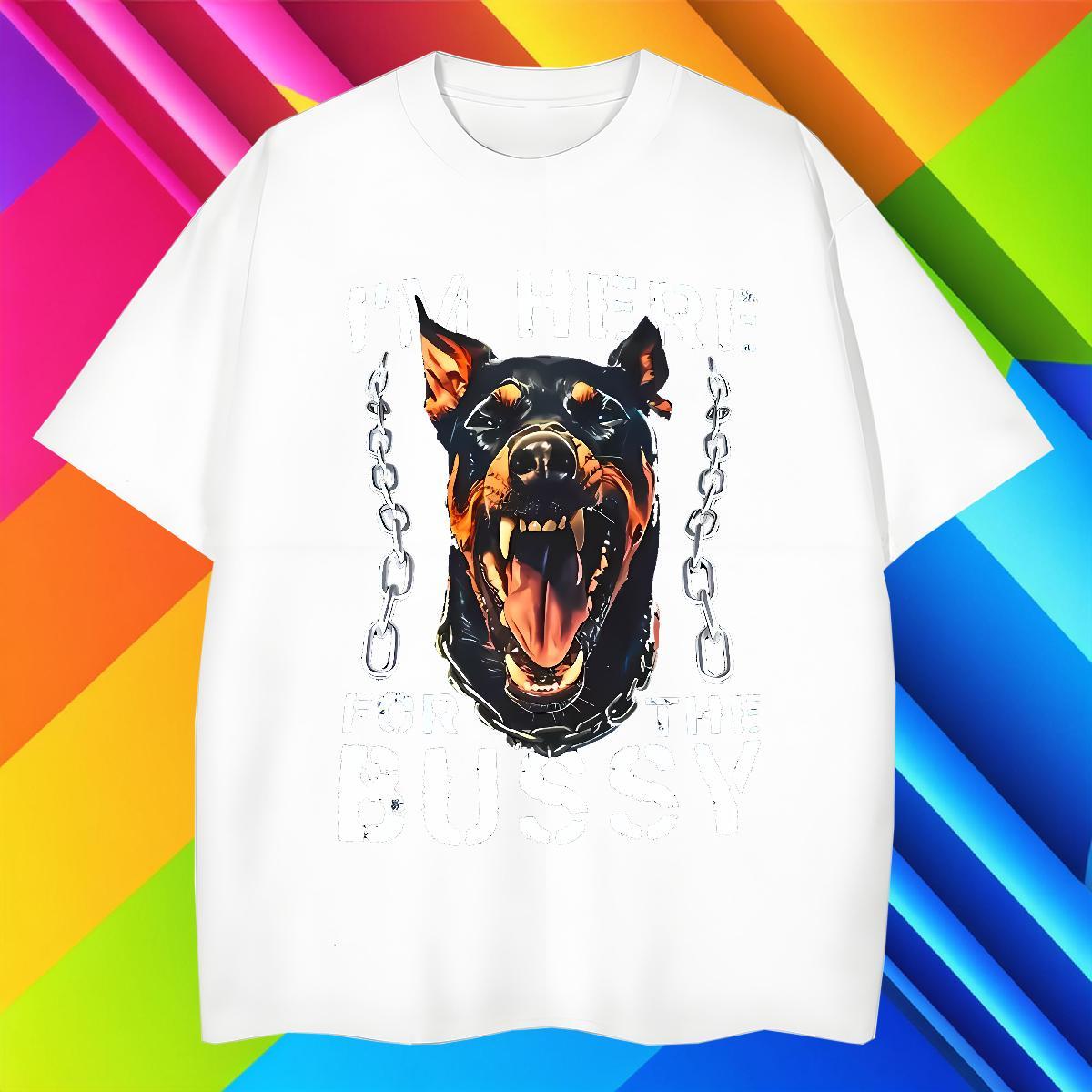 Wholesale Men T Shirts dog Crew Neck Casual Daily Wear Floral Print 100% Cotton 230g Men Tees New Tops Tees
