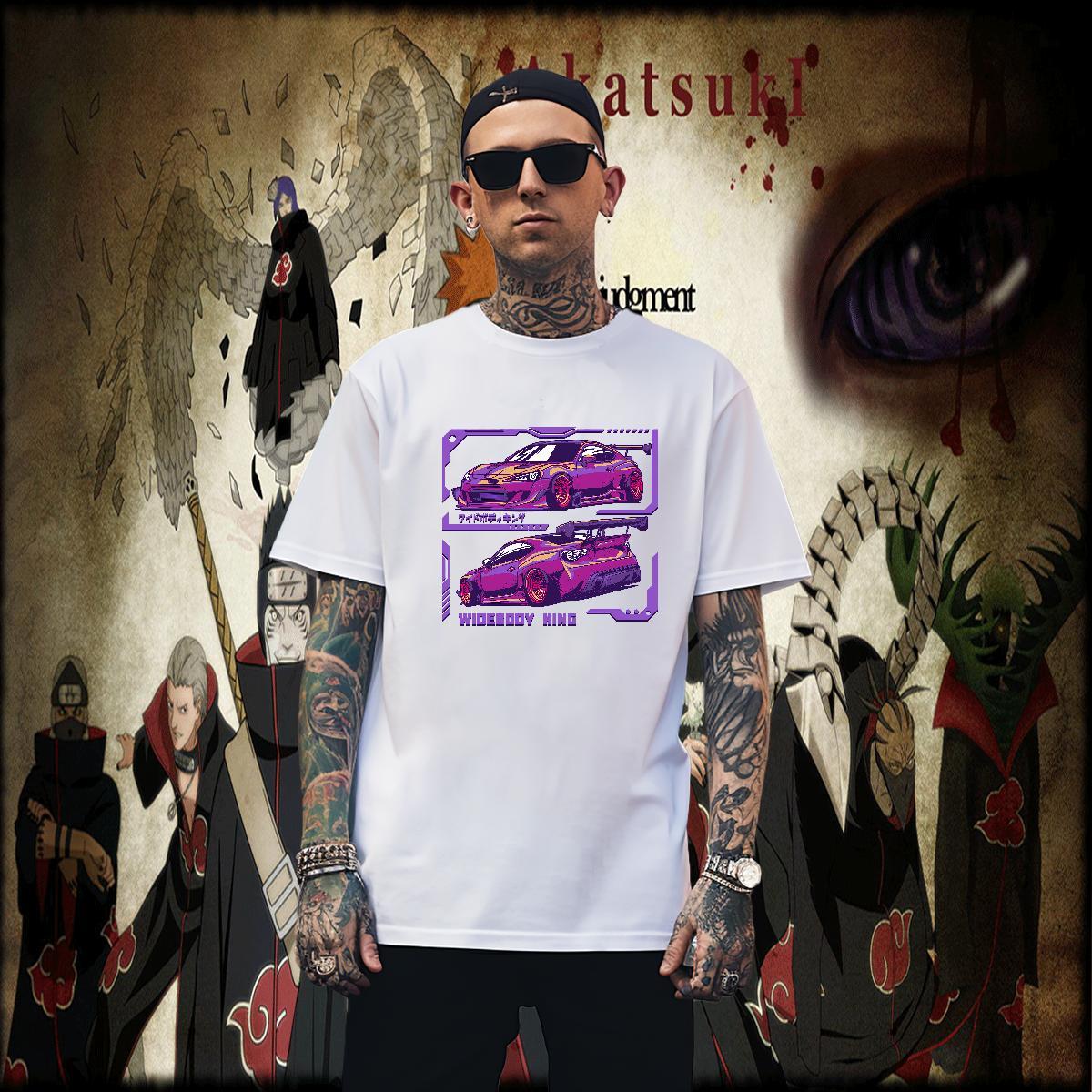 Cool car T shirt Street Tshirt for Man Woman 230g Pure Cotton Fashion New Breathable Short Sleeve Plus Size Cartoon Top Tees