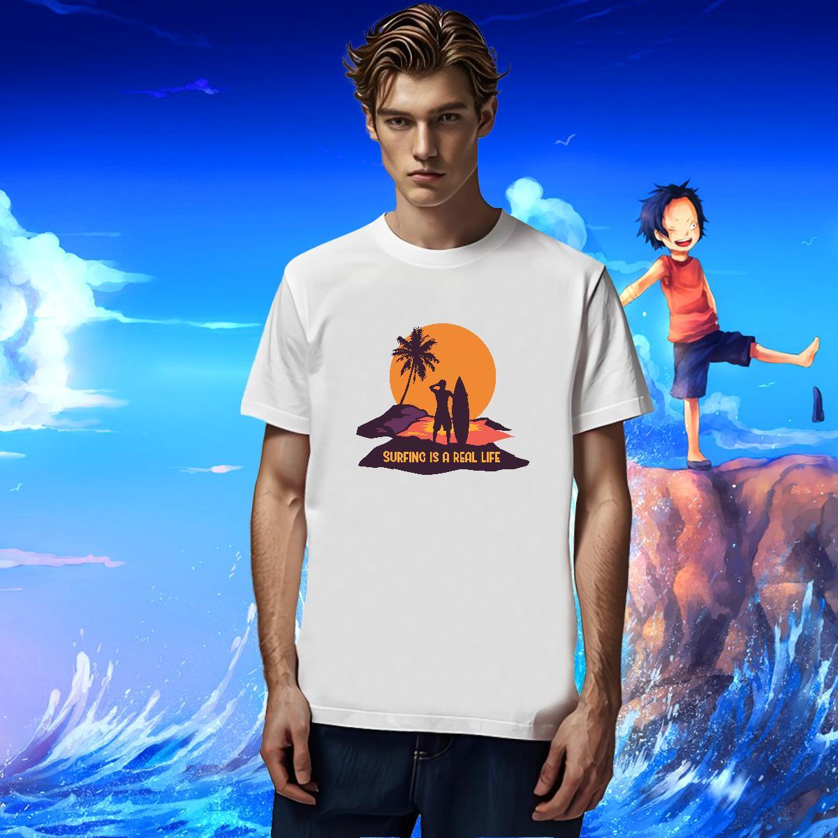Loose Men Tops Tees Casual 230g Pure Cotton Custom Print Plus Size Breathable Short Sleeve beach T Shirts Men 2024 Designer Tshirts