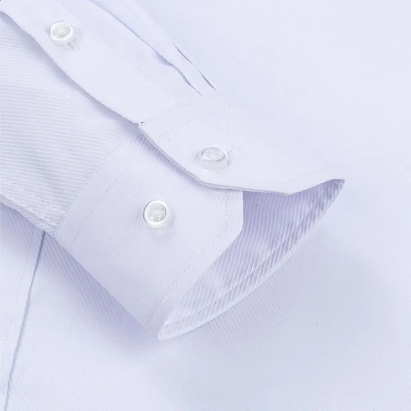 Mens long-sleeved shirt tooling Business casual no-iron top plain high-quality spring and summer slim comfortable fashion 240822