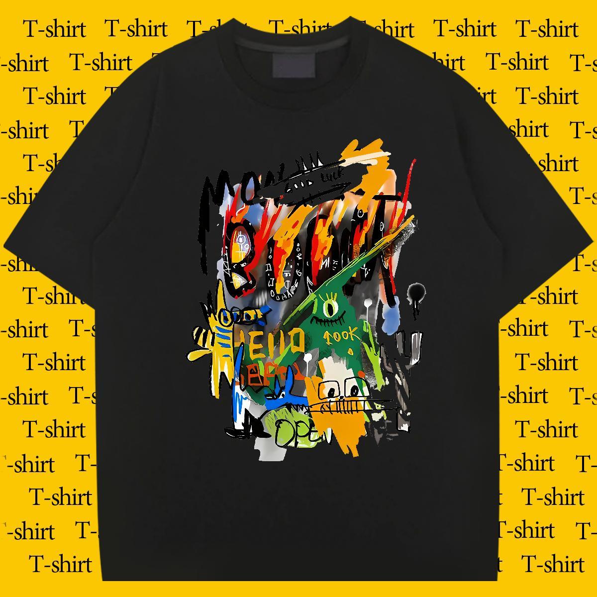 Free Shipping Tshirt for Man Woman 230g Cotton Beach graffiti Crew Neck Man T Shirts TOP Quality Graphic Tees Shirts