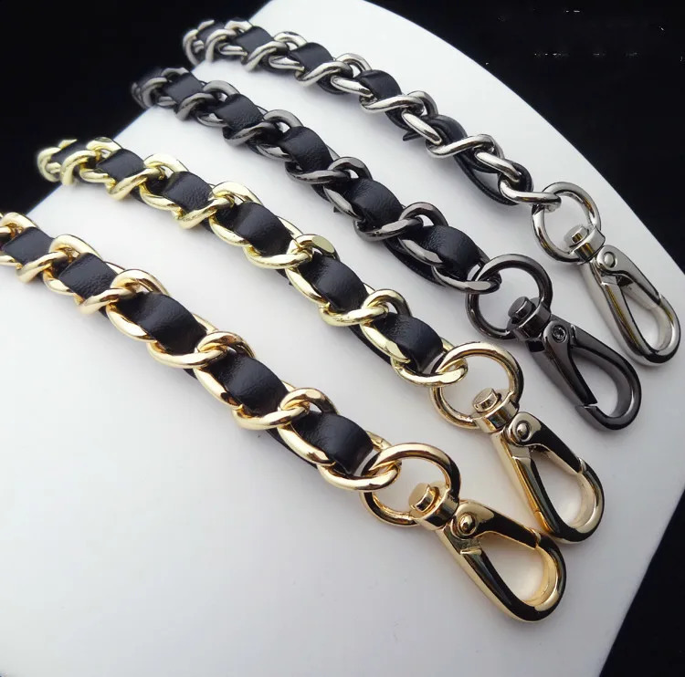10mm Width Bag Chain Leather Chains Compostite Chain Bags Flap Shoulder Metal Bag Chain Bag Replacement Parts Diy Accessories 240821