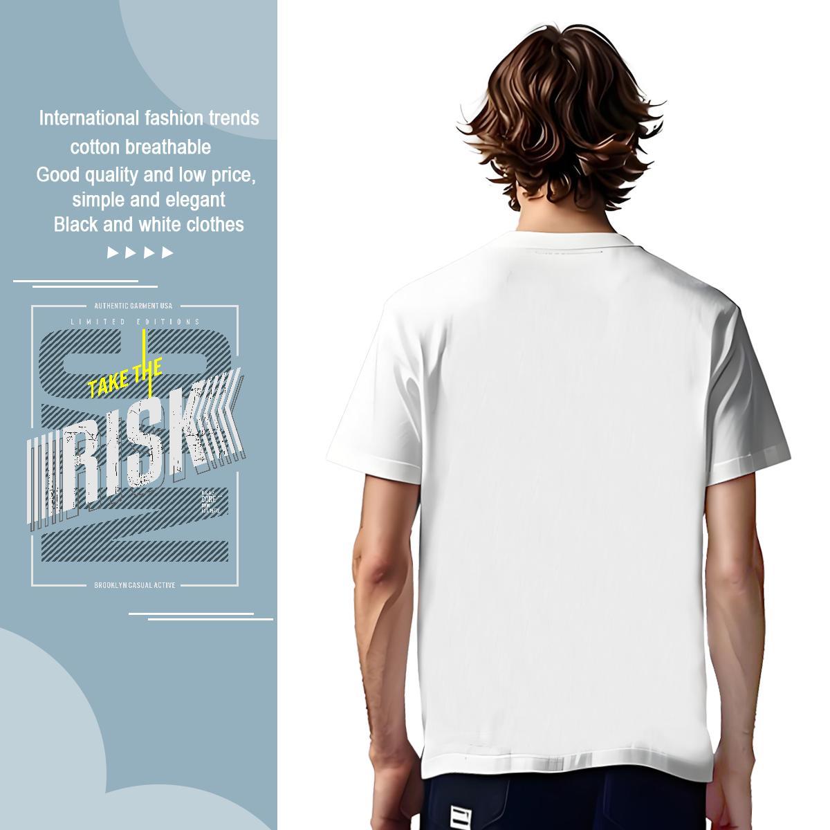 Free Shipping letter Men T Shirts Casual Beach Men Tops Tees 230g Pure Cotton DIY Breathable Crew Neck DIY Printed Wear