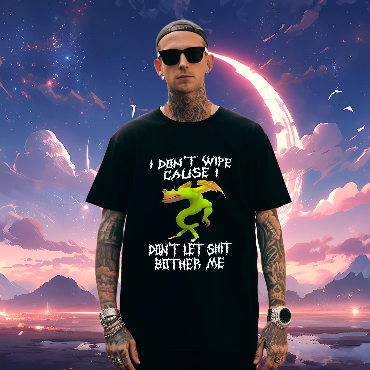 Free Shipping frog T shirt Hip Hop Men Tops Tees 230g Cotton Classic Breathable Customized Tee Shirt