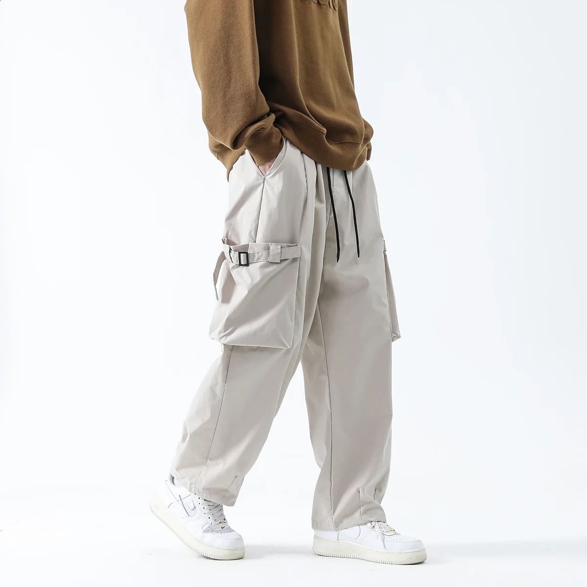 Streetwear Cargo Pants Men Hip Hop Joggers Harem Pants Big Pocket Fashion Men Woman Sweatpants High Street Trousers Large size 240822
