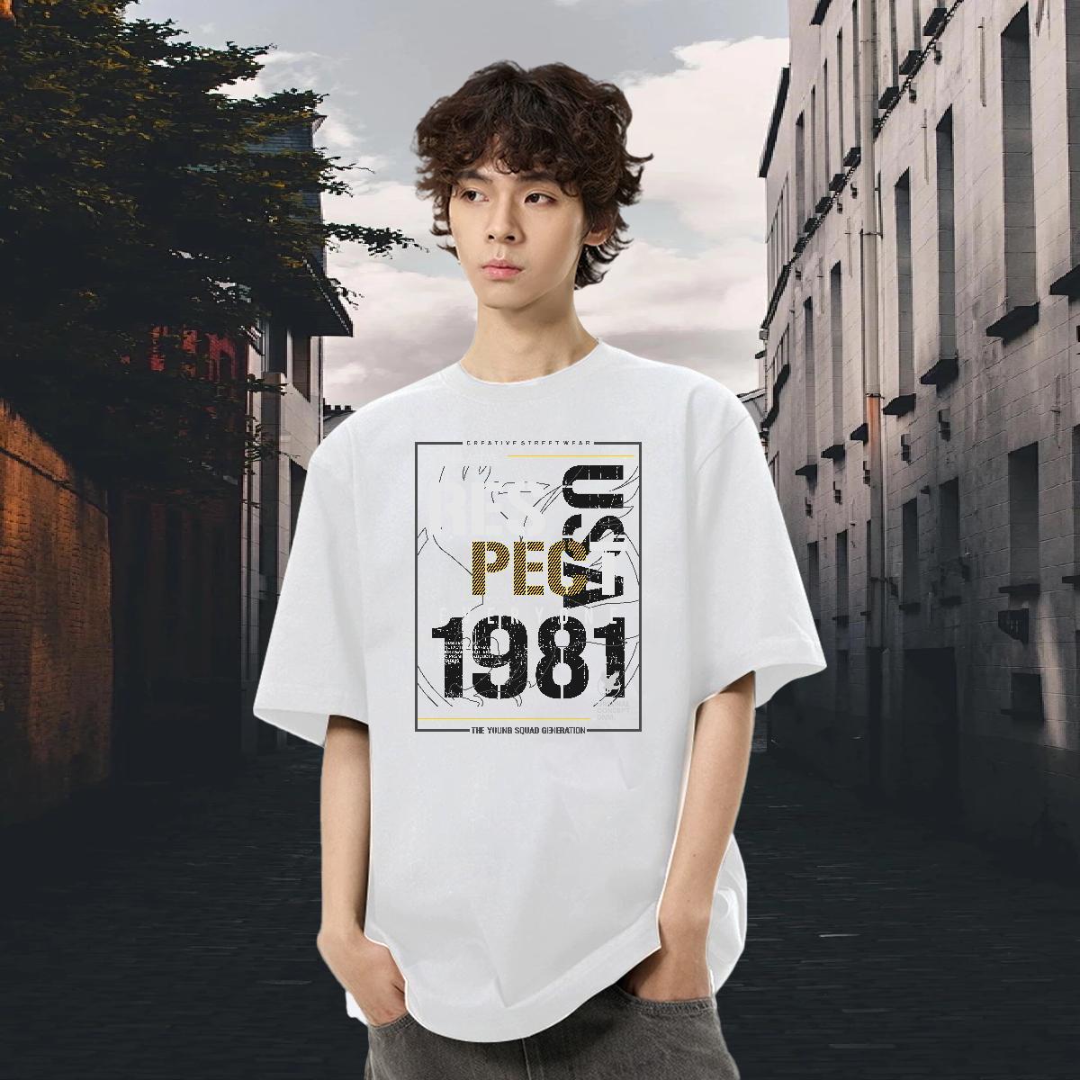 Unisex Mens Tshirts Outdoor 230g Cotton Cartoon Printing L-4XL Short Sleeve O-Neck letter Men T Shirts DIY Customized Top Tees