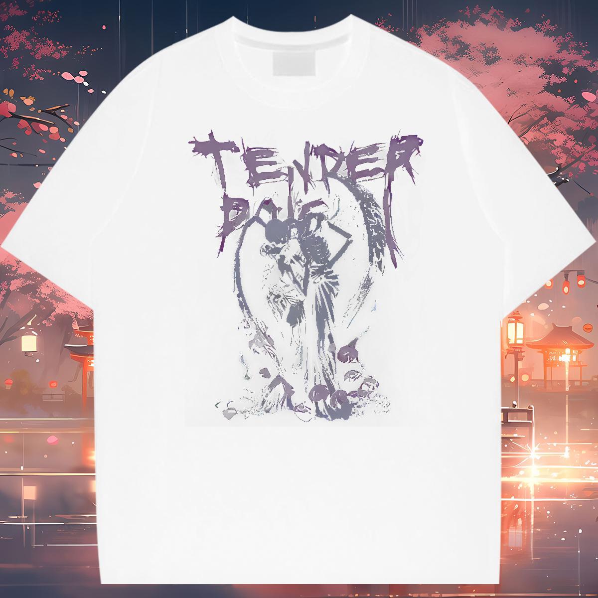 2024 Summer Daily Wear Men Tops Tees skull Crew Neck 230g Cotton T shirt Cool Design Custom Cartoon Top Tees