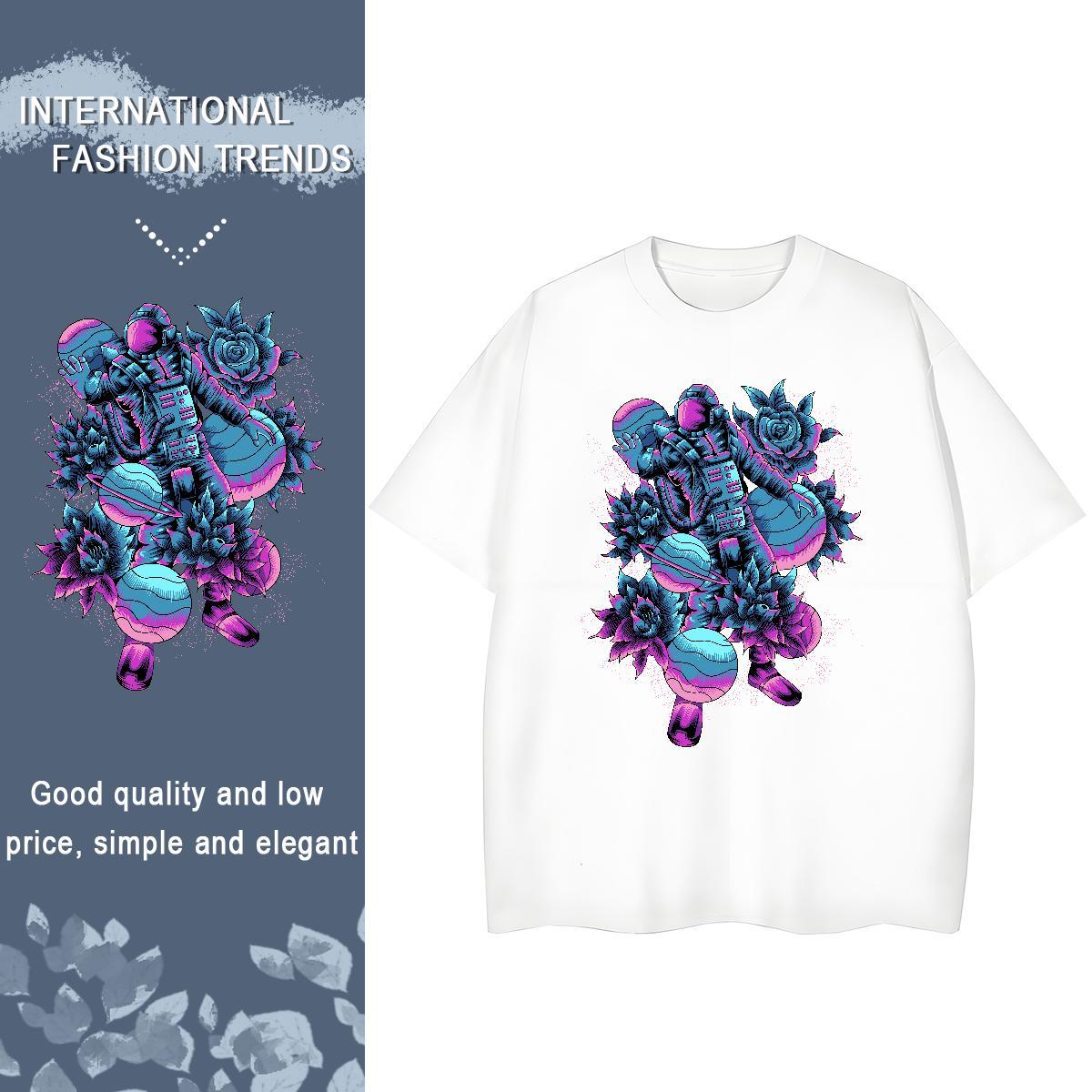 New Arrival T shirt Breathable Short Sleeve 230g Cotton Women Tshirts Custom Cartoon ET Casual Daily Wear Popular Tops Shirt