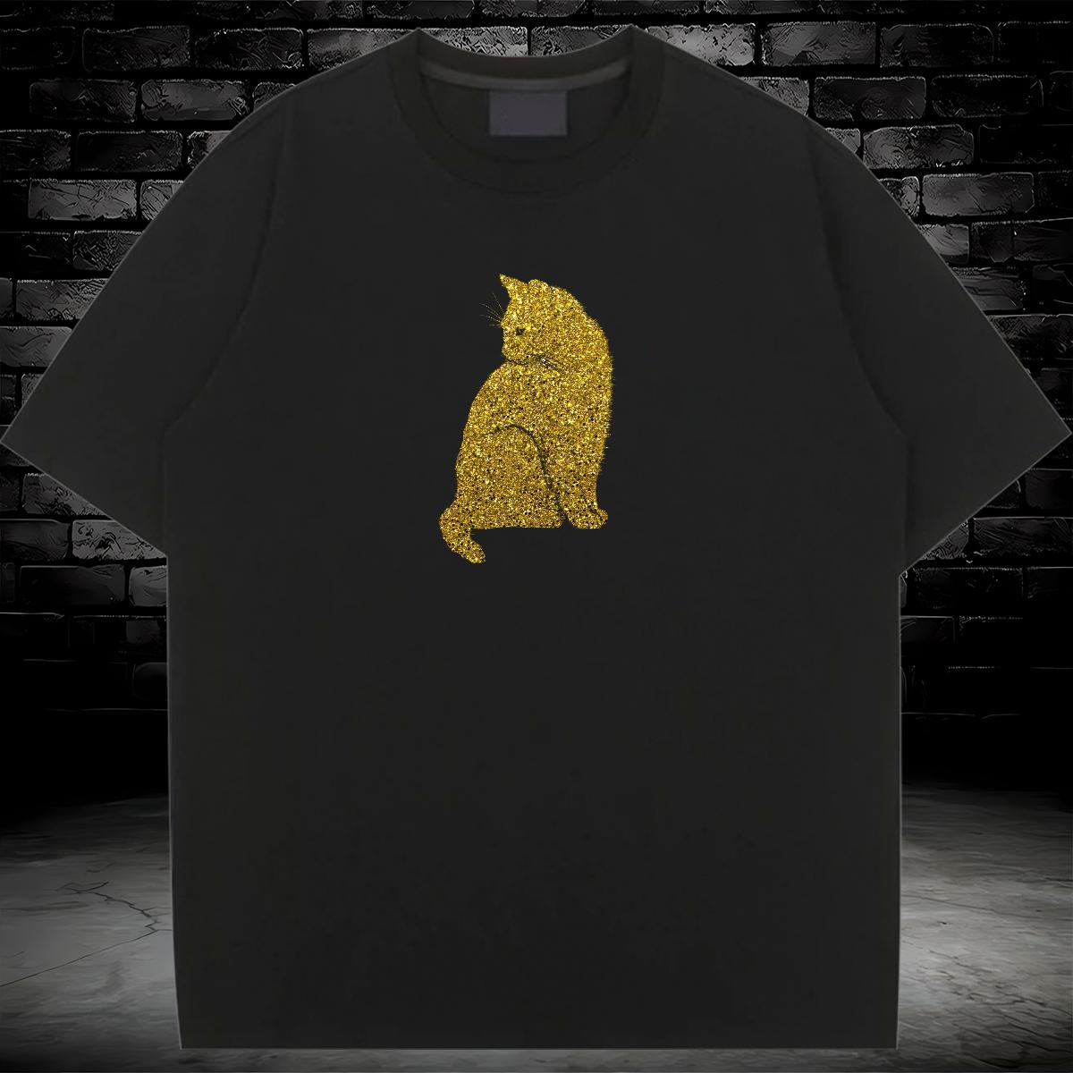 Custom Women T Shirts Breathable Crew Neck 230g Cotton Unisex Tshirts Customized Print cat Casual Sport Brand Clothings