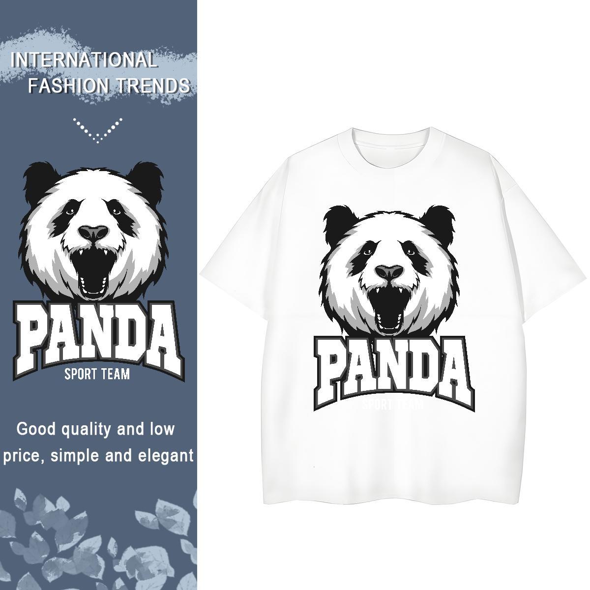 New Arrival Woman T Shirts Crew Neck 230g Pure Cotton Womens Tshirts Custom Print Oversized panda Street Wear Wholesale Tops Shirt