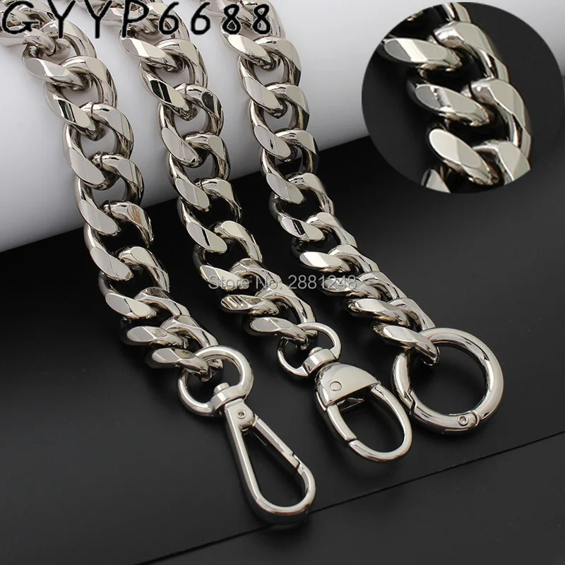 1-5pcs silver 19mm thick aluminum chain lightweight bag with bag accessories DIY handle easy to match accessories handbag 240821