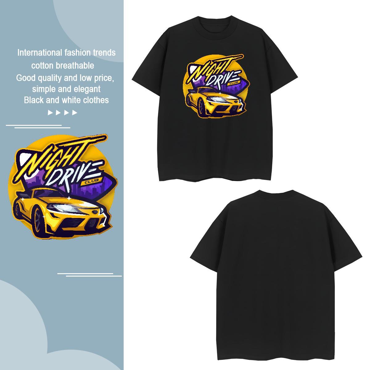 Wholesale car T shirt Casual Beach Men Tees 230g 100% Cotton Fashion Design Short Sleeve Soft Oversized Clothings