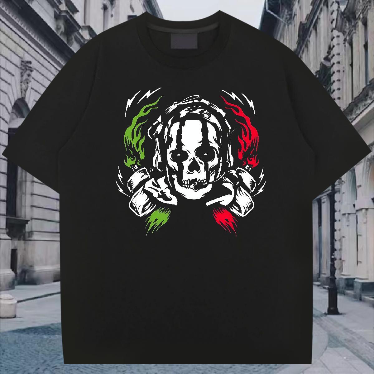 Designer Fashion Men Tshirts 230g 100% Cotton Summer Casual scary Pure Cotton Men T Shirts Cool Design Anime Print Tops Tees