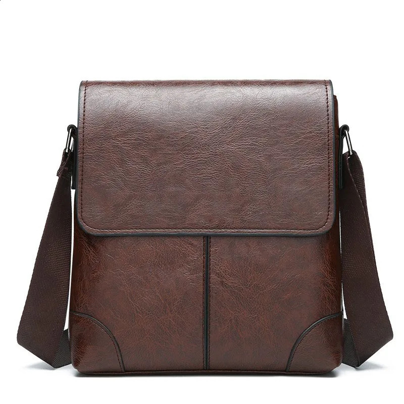 Vintage PU Leather Shoulder Bag Mens Husband Man Messenger Crossbody Bags For 7.9 Inch Tablet Phone Pouch Strap Handbag bolasa 240822