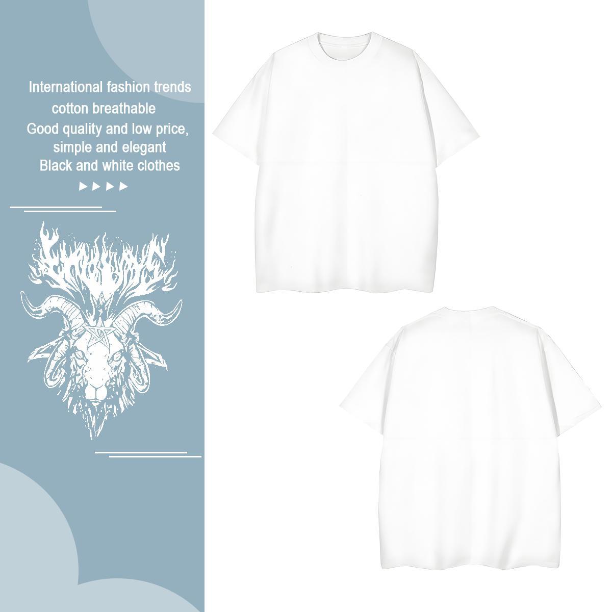 Fashion Casual panting Men Tshirts 230g Cotton Man T Shirts Floral Print Summer Casual O-Neck Short Sleeve Cool Design Tees Shirts