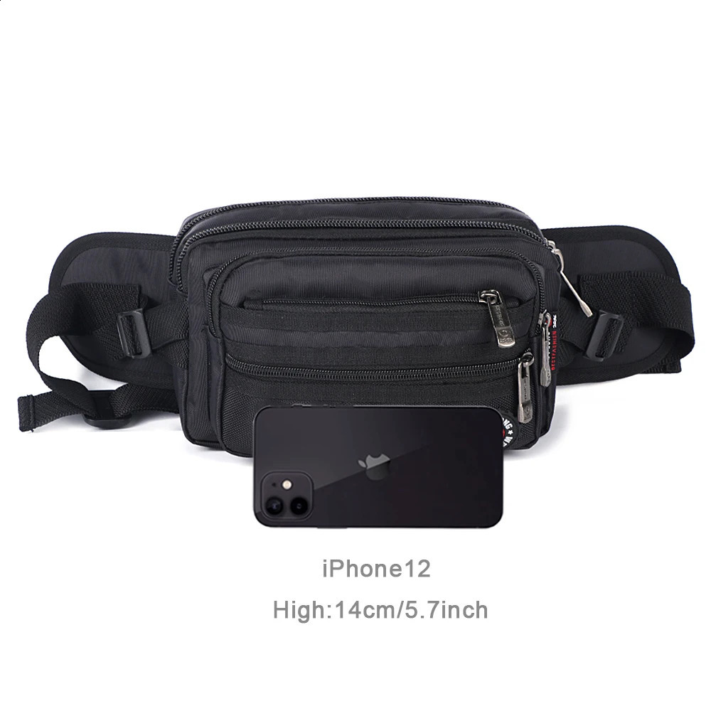 Waist Pack casual function mens waterproof Fanny womens with Bum bag mobile wallet unisex 98011 240821