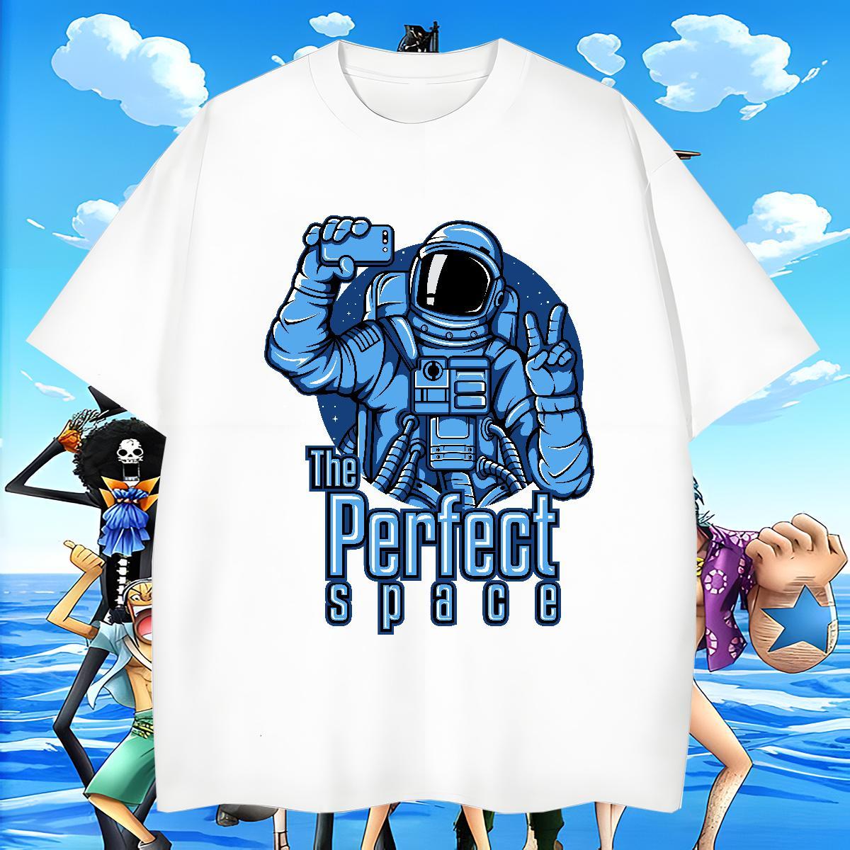 Cool Design Men Tops Tees Daily Outfit 230g 100% Cotton Oversized 4XL Breathable Soft spaceman Mens T Shirts 2024 New Clothes