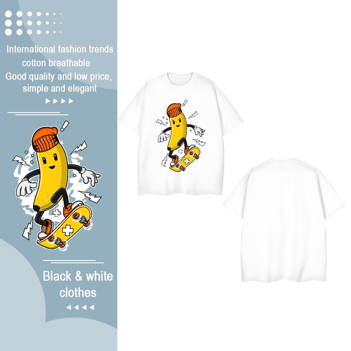 2024 Women T Shirts O Neck Short Sleeves 230g Pure Cotton Women Tees Cartoon Printing L-4XL skateboarding Hip Hop Street Popular Top Tees