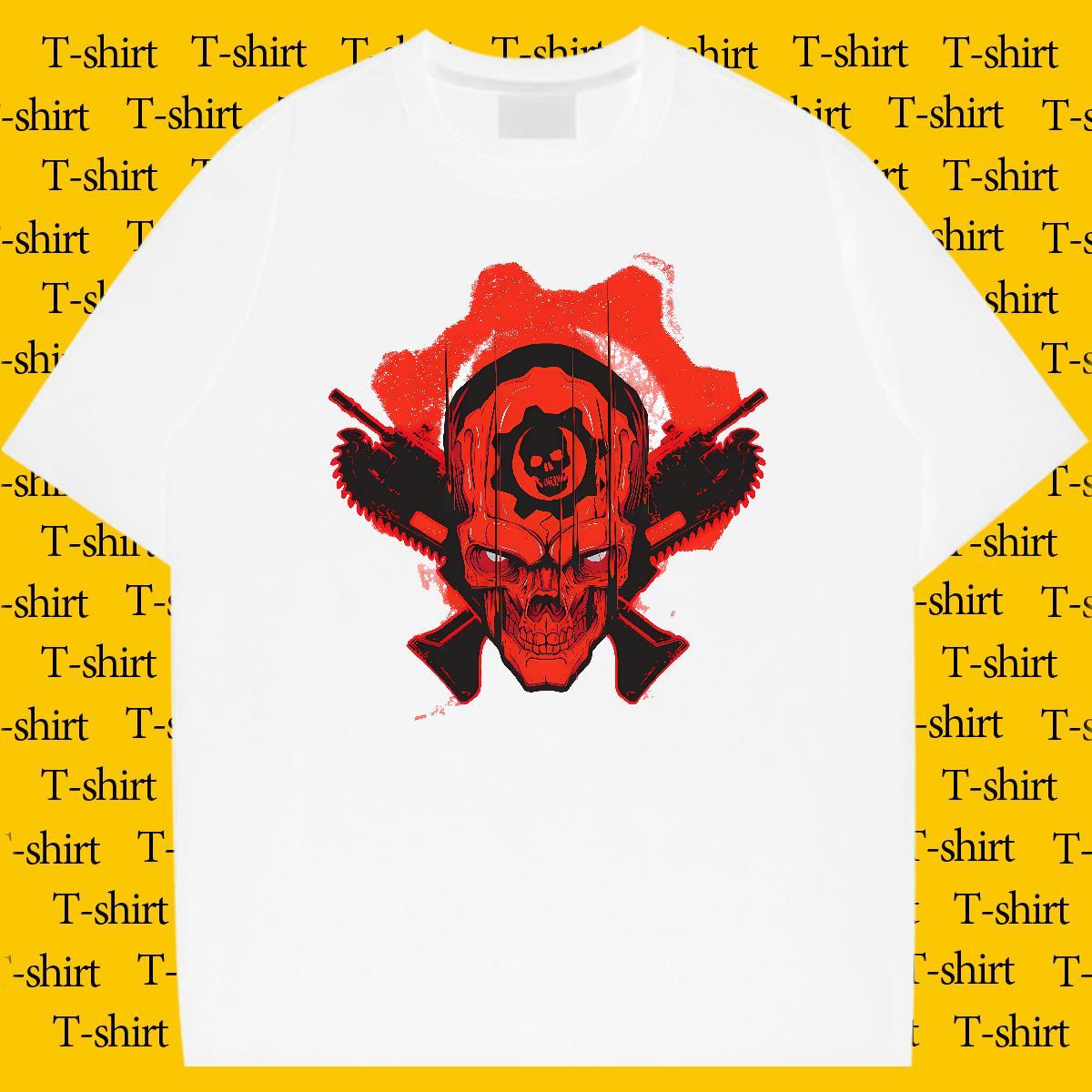 Designer Fashion gun Men Clothes T-Shirt 230g Cotton T shirt DIY Logo Oversized Street wear Hip Hop Breathable Soft Wholesale Top Tees