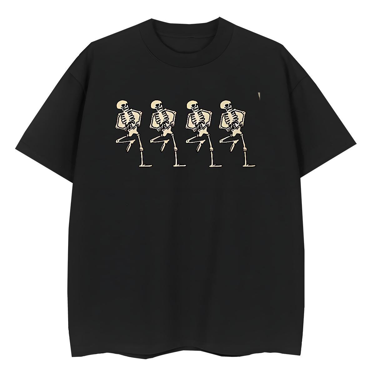 Custom T Shirts Women 230g Cotton Crew Neck Breathable Beach skull Women Tshirts Designer Nice Black Oversized Tees Shirts