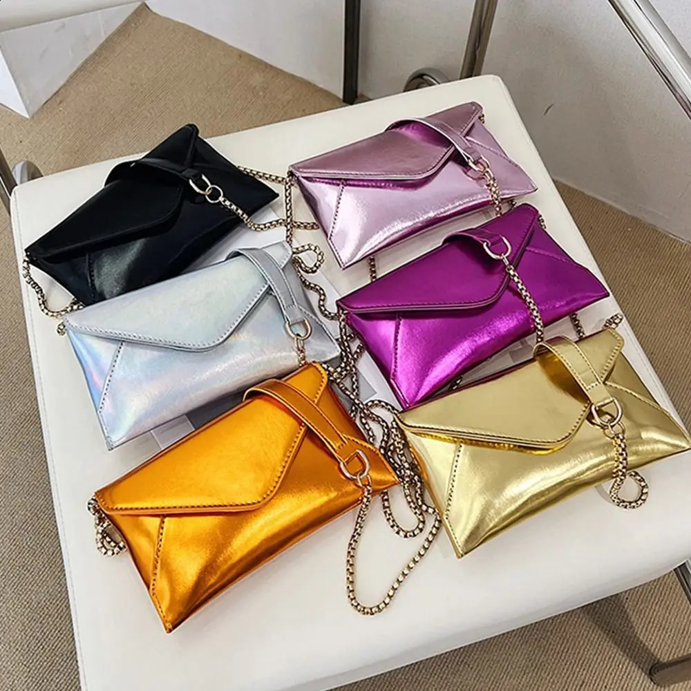 Fashion Womens Evening Shoulder Bag PU Leather Clutch Wallet Wedding Party Ball Envelope Handbag Silver Cross Body 240822