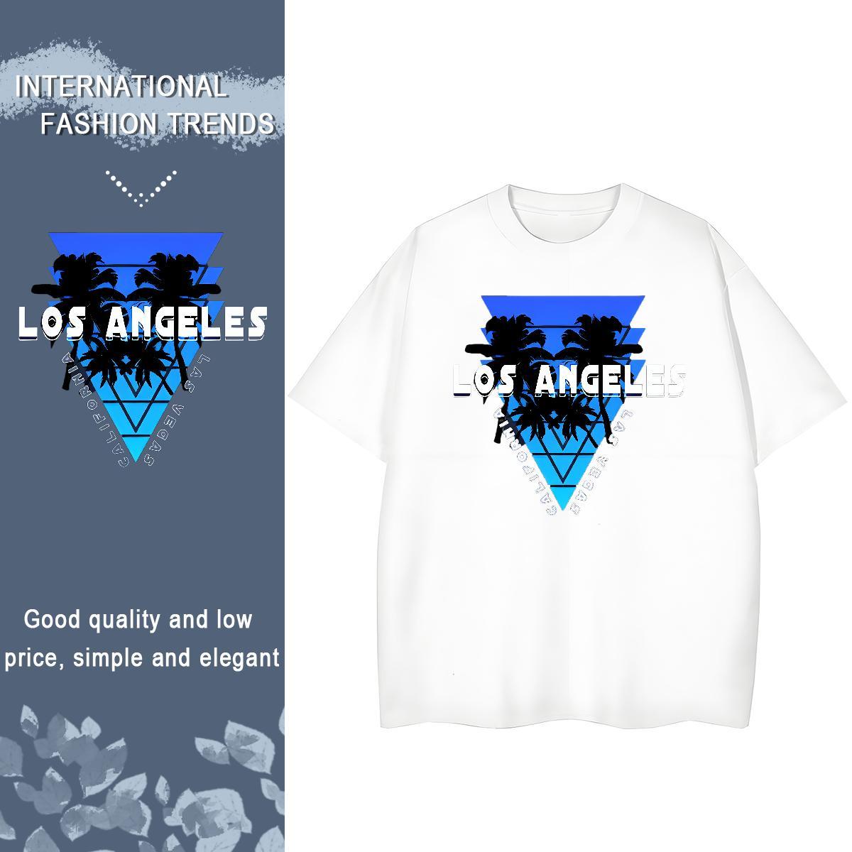 DIY Woman T Shirts Round Neck Short Sleeve 230g Pure Cotton Womens Tshirts Oversized tree Street Loose fit Tops Tees