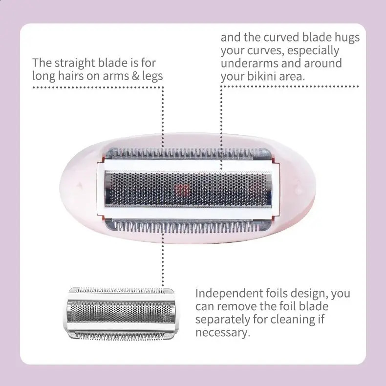 Electric shaver Painless womens shaver Womens shaver Epilators for legs and underarms Waterproof Battery models 240814