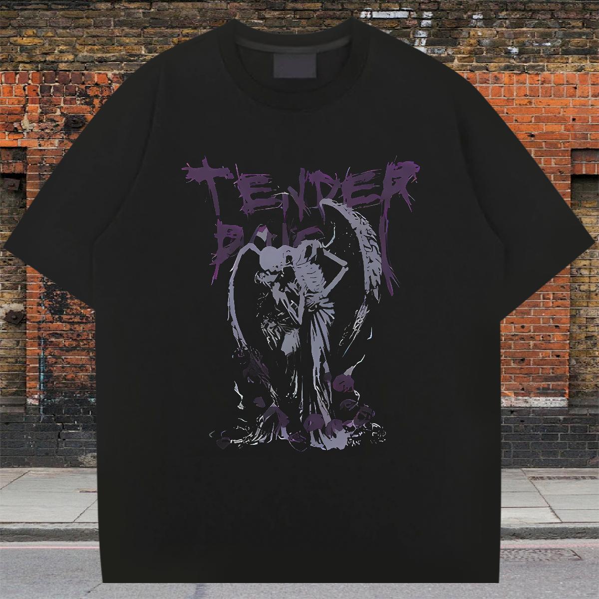 Designer Tshirt for Man Woman Anime Printing Street 230g 100% Cotton Customized O Neck Short Sleeves skull T-Shirts for Men Factory Direct Wear