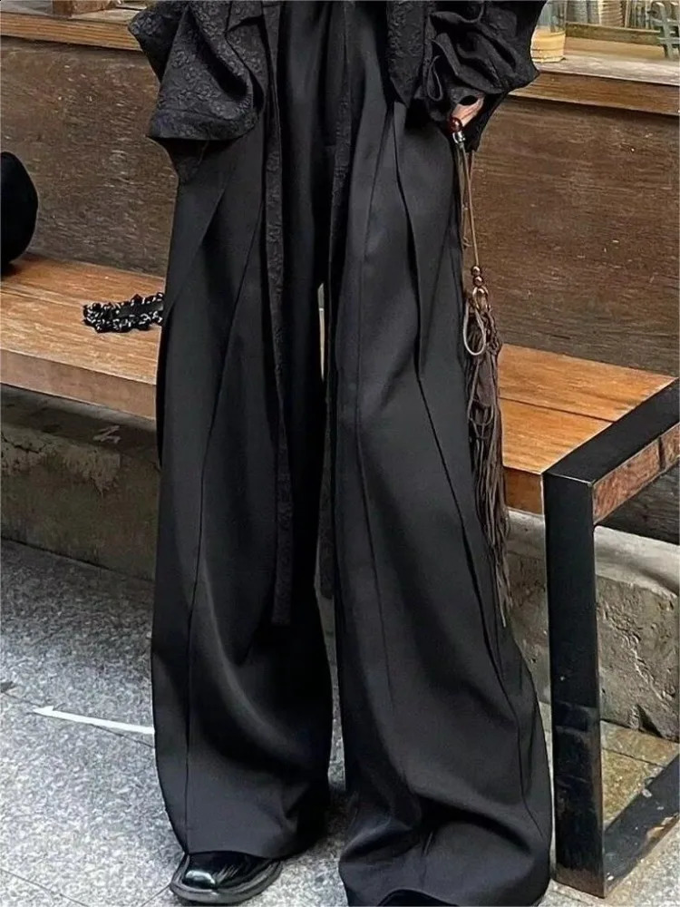 HOUZHOU Vintage Japanese Style Woman Oversize Suit Pants Patchwork Harajuku Y2k Baggy Gothic Korean Fashion Streetwear Trousers 240821